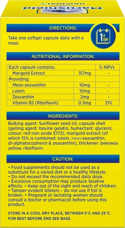 MACUSHIELD ORIGINAL PLUS EYE HEALTH SUPPLEMENT